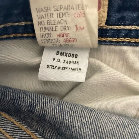 Buckle BKE Bryan Straight Leg Distressed Denim Blue Jeans Men's Sz 32 Regular - Picture 5 of 9